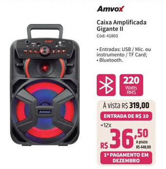 Amvox Caixa Amplificada Gigante II