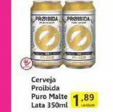 Cerveja Proibida Puro Malte 350ml
