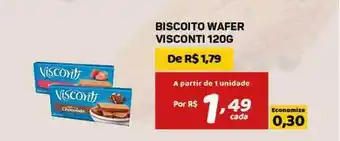 Bahamas Mix Biscoito Wafer Visconti 120g oferta