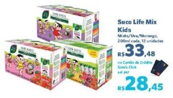 Sam's Club Suco Life Mix Kids oferta