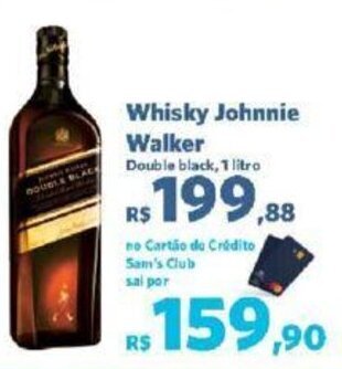 Sam's Club Whisky Johnnie Walker Double black, 1 litro oferta