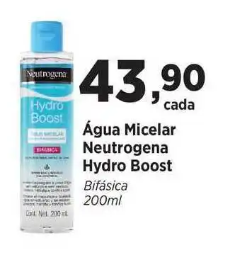 água Micelar Neutrogena Hydro Boost Bifásica 200ml
