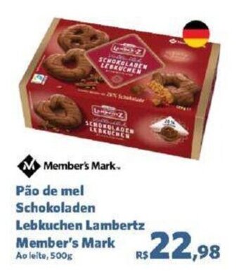 Sam's Club Pão de mel Schokoladen Lebkuchen Lambertz Member's Mark. 500g oferta