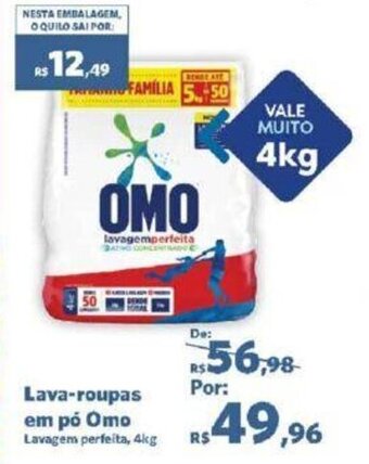 Sam's Club Lava-roupas em pó Omo Lavagem perfeita, 4kg oferta