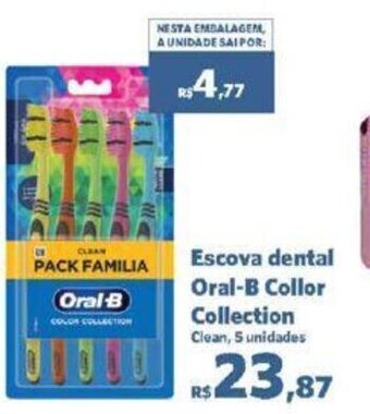 Sam's Club Escova dental Oral-B Collor Collection Clean, 5 unidades oferta