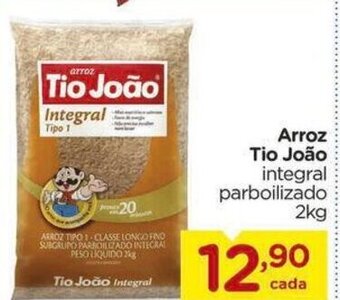 Carrefour Arroz Tio João integral parboilizado 2kg oferta