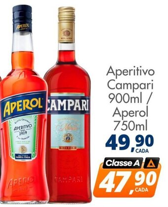 Delta Supermercados Aperitivo Campari 900ml/ Aperol 750ml oferta
