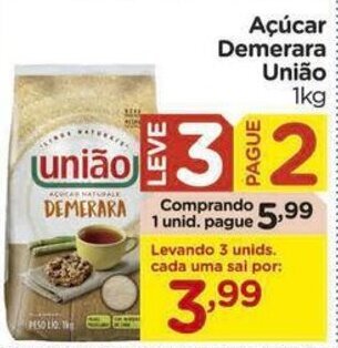 Carrefour Açúcar Demerara União 1kg oferta