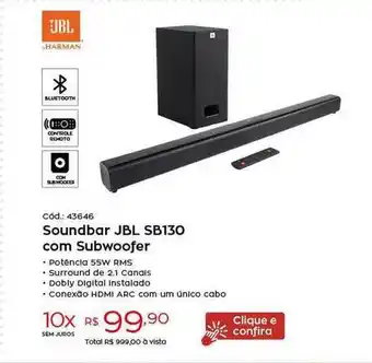 Ibyte Soundbar Jbl Sb130 Com Subwoofer oferta