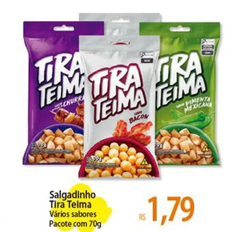 Atacadão Salgadinho Tira Telma Vários sabores Pacote com 70g oferta