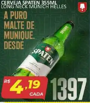 Verona Supermercados Cerveja Spaten 355ml oferta