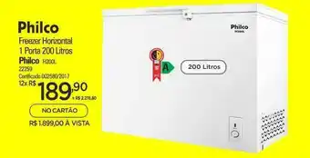 Zenir Philco Freezer Horizontal 1 Porta 200 Litros oferta