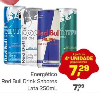 Supermercados São Vicente Energético Red Bull Drink Sabores Lata 250mL oferta