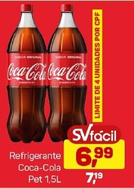 Supermercados São Vicente Refrigerante Coca-Cola Pet 1.5L oferta
