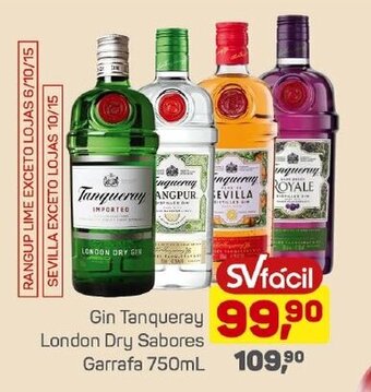 Gin Tanqueray London Dry Sabores Garrafa 750mL