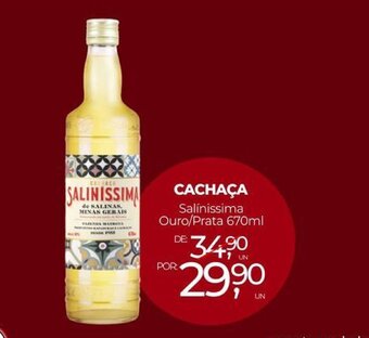CACHAÇA Salínissima Ouro/Prata 670ml