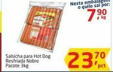 Salsicha para hot dog resfriada nobre 3kg