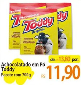 Atacadão Achocolatado em Pó Toddy Pacote com 700g oferta