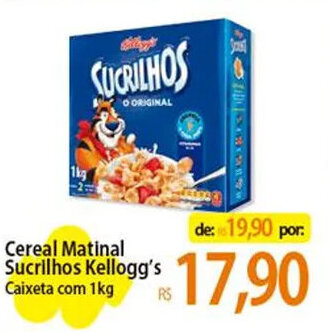 Atacadão Cereal Matinal Sucrilhos Kellogg's Caixeta com 1kg oferta