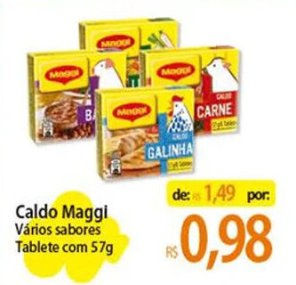 Atacadão Caldo Maggi Vários sabores Tablete com 57g oferta