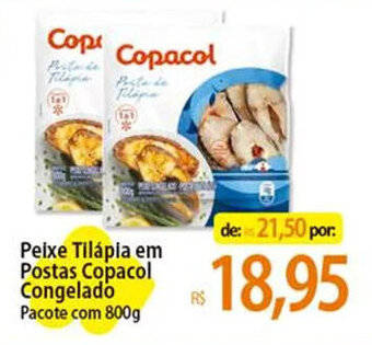 Peixe Tilápia em Postas Copacol Congelado Pacote com 800g
