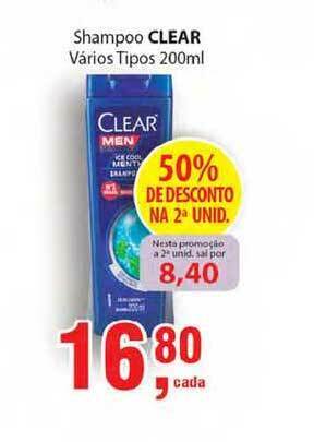 Supermercados Mundial Shampoo Clear Vários Tipos 200ml oferta
