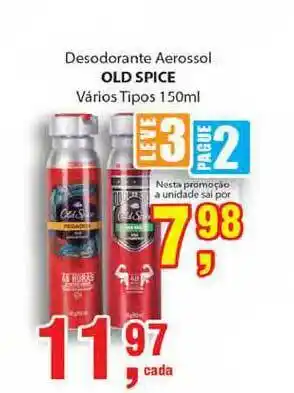 Supermercados Mundial Desodorante Aerosol Old Spice Vários Tipos 150ml oferta