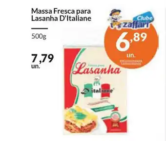 Zaffari Massa Fresca Para Lasanha D'italiane 500g oferta
