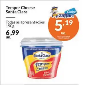 Zaffari Temper Cheese Santa Clara 150g oferta