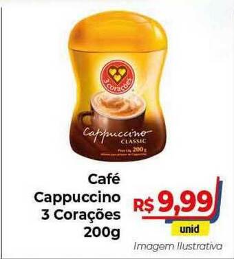 Café Cappuccino 3 Corações 200g