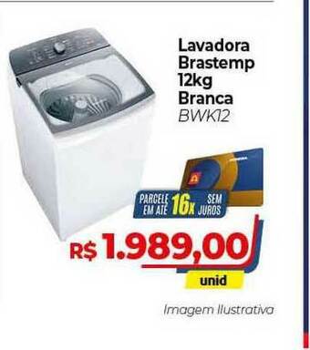 Hiper Moreira Lavadora Brastemp 12kg Branca oferta