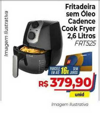 Fritadeira Sem óleo Cadence Cook Fryer 2.6L