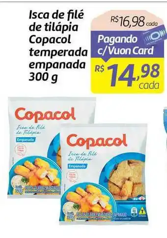 Comper Isca De Filé De Tilápia Copacol Temperada Empanada 300g oferta
