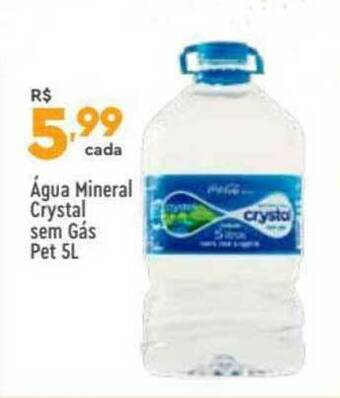 Supper Rissul água Mineral Crystal Sem Gás Pet 5L oferta