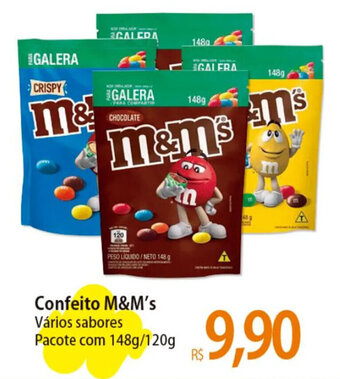 Atacadão Confeito M&M's Vários sabores Pacote com 148g/120g oferta