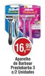 Aparelho de Barbear Prestobarba 3 c/2 Unidades