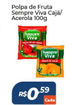 Polpa de Fruta Sempre Viva Caja/ acerola 100g