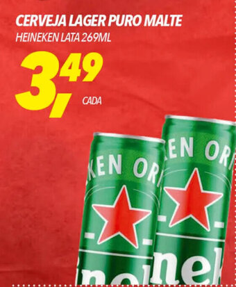 Frangolândia CERVEJA LAGER PURO MALTE HEINEKEN LATA 269ML oferta