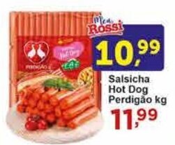 Rossi Supermercado Salsicha Hot Dog Perdigão kg oferta