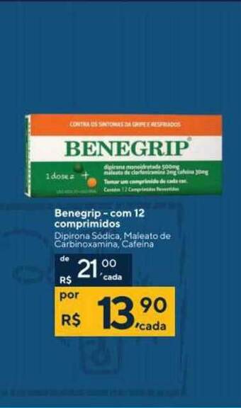 Benegrip Com 12 Comprimidos