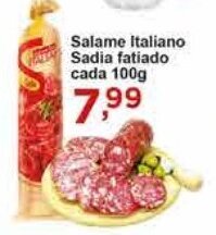 Rossi Supermercado Salame Italiano Sadia fatiado cada 100g oferta