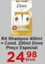 Rossi Supermercado Kit Shampoo 400ml + Cond. 200ml Dove Preço Especial oferta