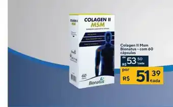 Drogaria Coop Colagen Ii Msm Bionatus Com 60 Cápsulas oferta