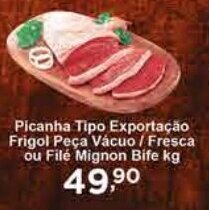 Rossi Supermercado Picanha Tipo Exportação Frigol Peça Vácuo / Fresca ou Filé Mignon Bife kg oferta