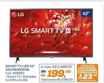 Lojas Colombo Smart Tv Led 43 oferta