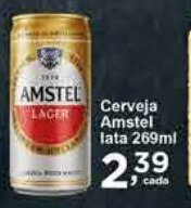Rossi Supermercado Cerveja Amstel lata 269ml oferta