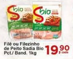 Rossi Supermercado Filé ou Filezinho de Peito Sadia Bio Pct./ Band. 1kg oferta
