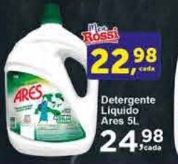 Rossi Supermercado Detergente Liquido Ares 5L oferta