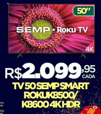 DB Supermercados TV 50 SEMP SMÄRT ROKUK8500 K86004KHDR oferta
