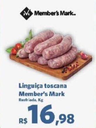 Sam's Club Linguiça toscana Member's Mark Resfriada, Kg oferta
